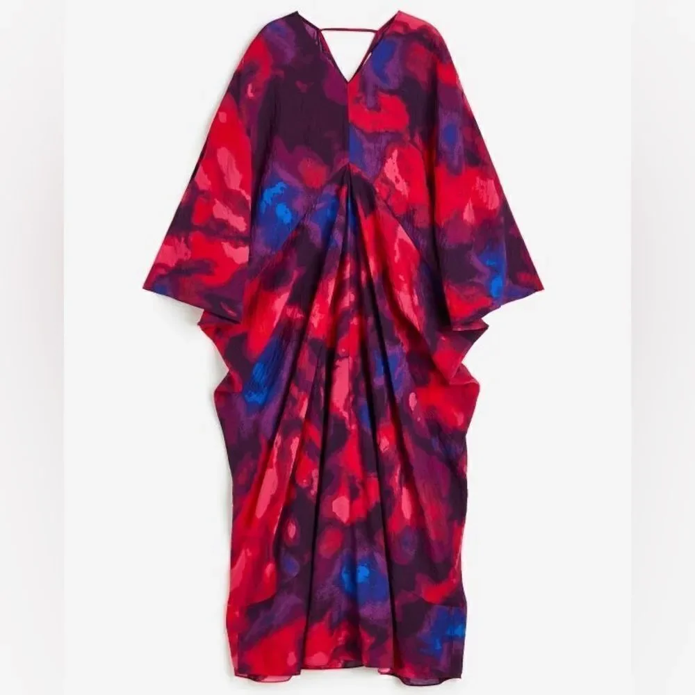 H&M Ramadan Modest Collection Viscose Kaftan Dress New - Picture 3 of 10